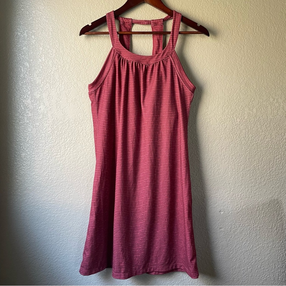 Prana Womens Large Red Cantine Mini Dress Athletic Hiking Outdoor Gorpcore